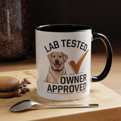 Lab Tested Owner Approved Coffee Mug, Dog Lover Gift, Pet Owner Present, Funny Mug for Dog Moms, Lab Dog Coffee Mug, Unique Dog Gifts