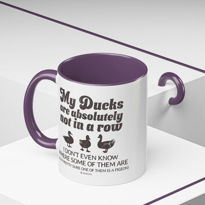 Humorous Accent Coffee Mug, Gift for Duck Lovers, Quirky Coffee Cup for Home or Office, Fun Mug for Birthdays, Funny Office Gift