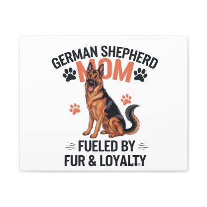 German Shepherd Mom Canvas Wall Art, Dog Lover Decor, Pet Owner Gift, Home Sweet Home Art, Animal Lover Wall Decor