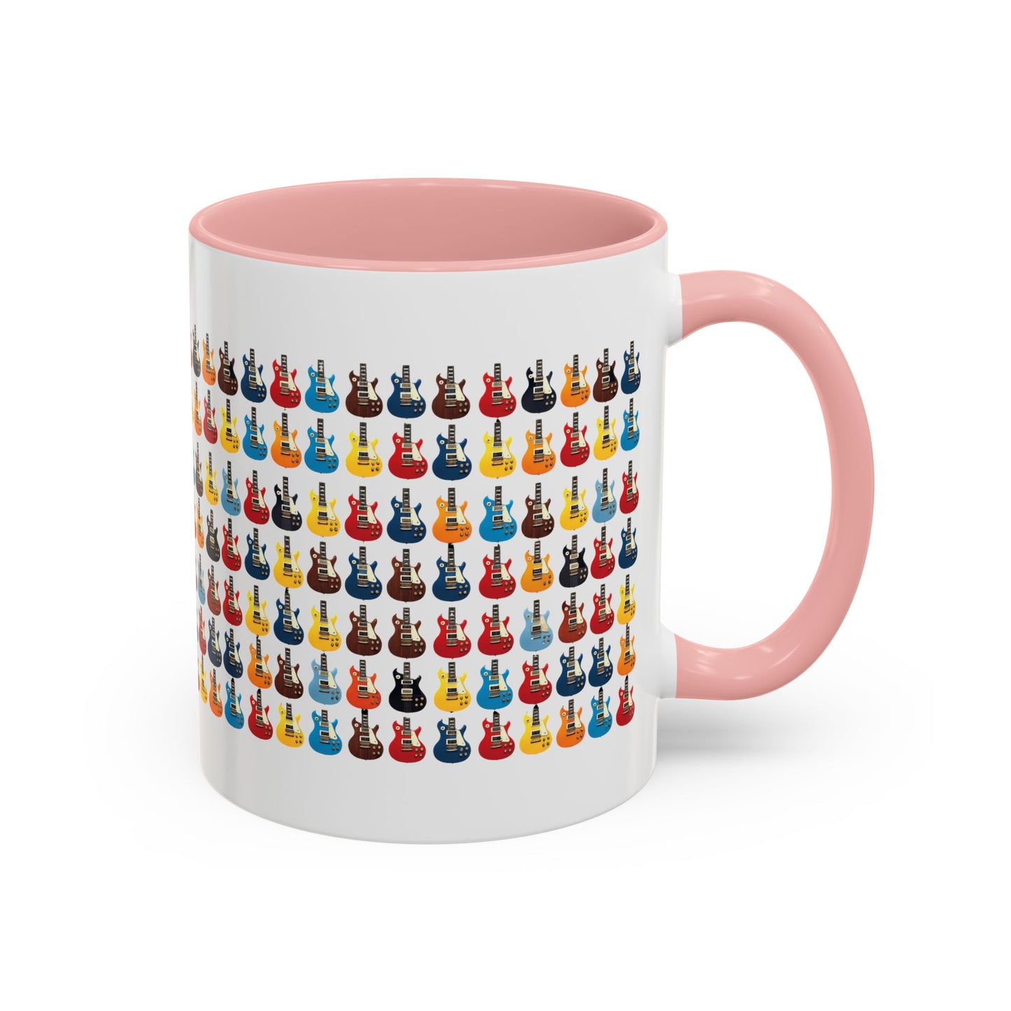 Coffee Mug - Wall of Guitars Design - Music Lover Gift