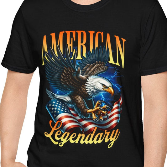 American Bald Eagle Patriotic T-Shirt, Unisex Shirt, American Pride Tee, Independence Day Shirt - Quirkside Creations