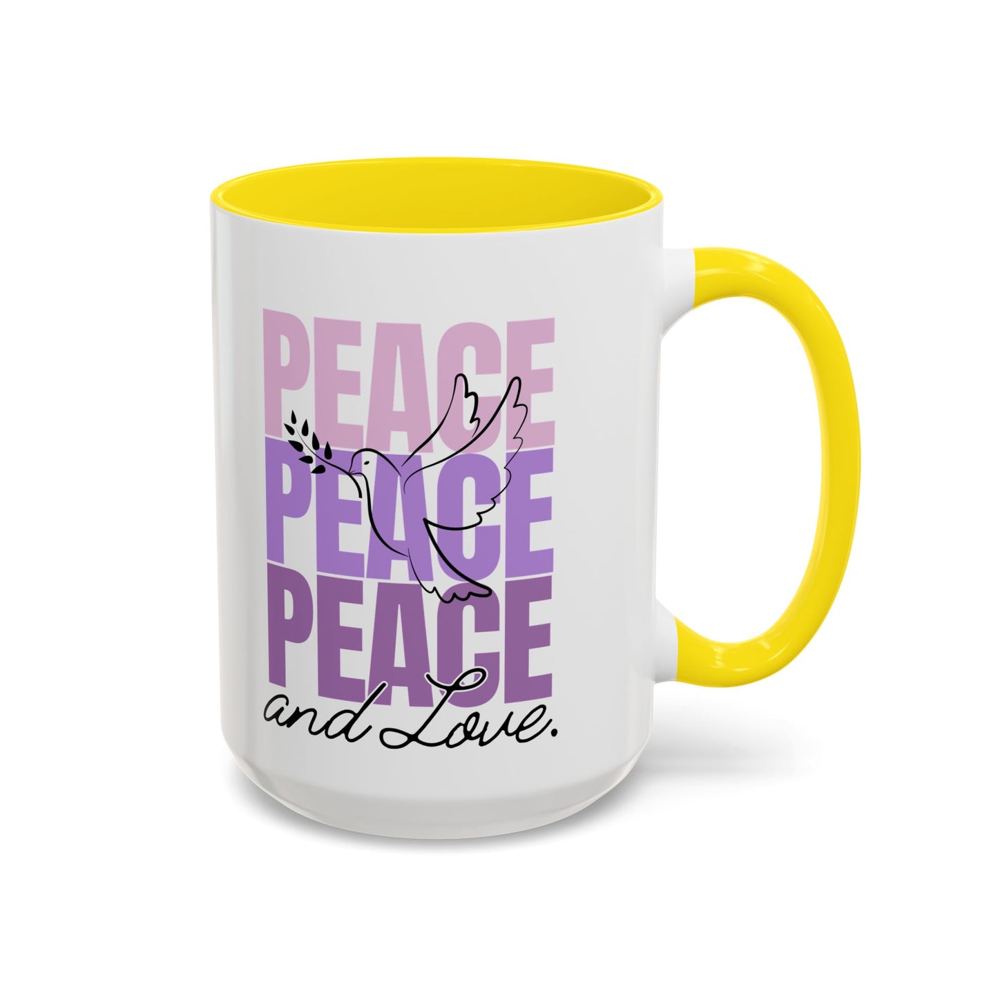 Peace and Love Accent Mug
