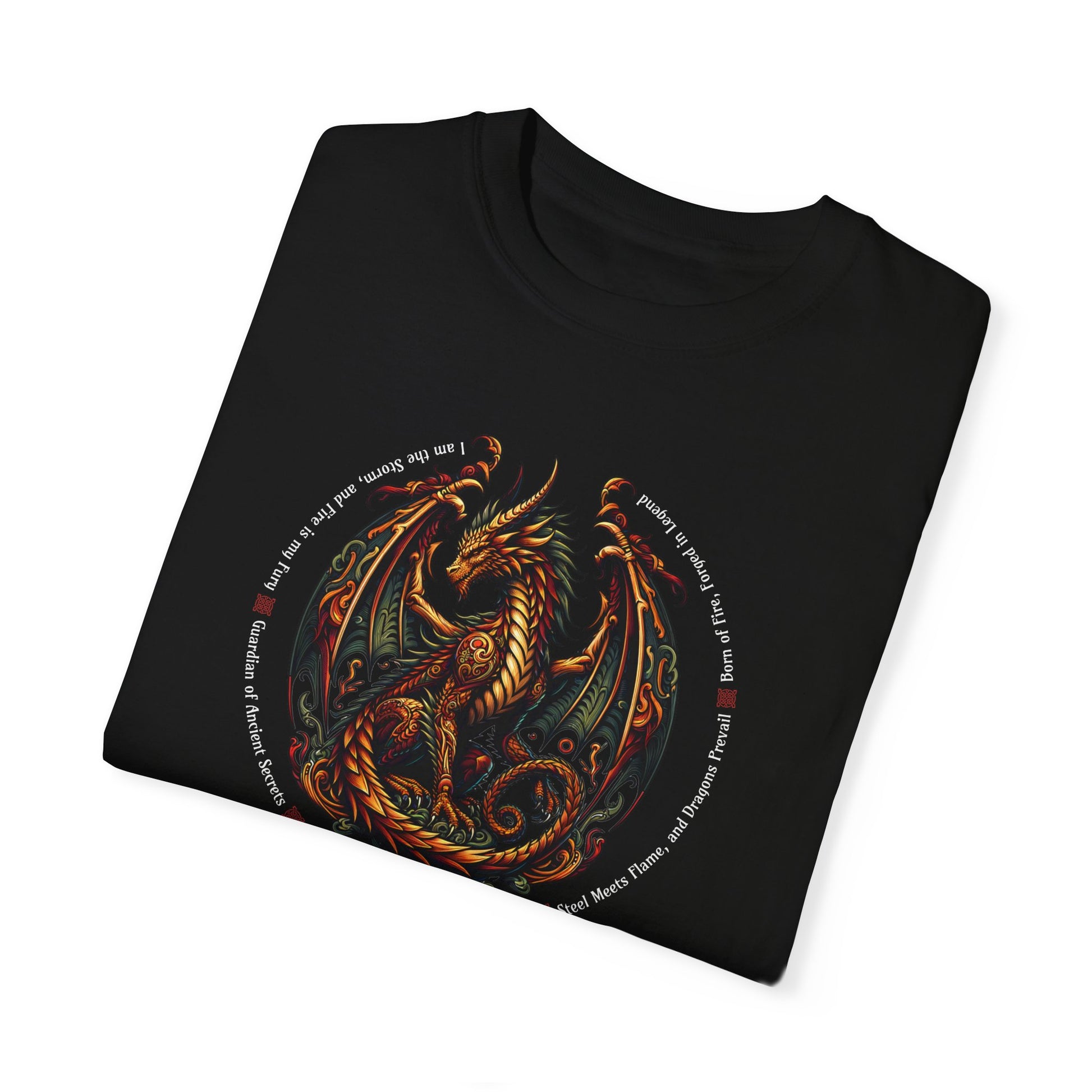 Dragon Power Unisex T-shirt, Magical Inner Strength Statement Tee, Mythical Legend Apparel, Inspirational Dragon Tee, Power of Fire Tee - Quirkside Creations