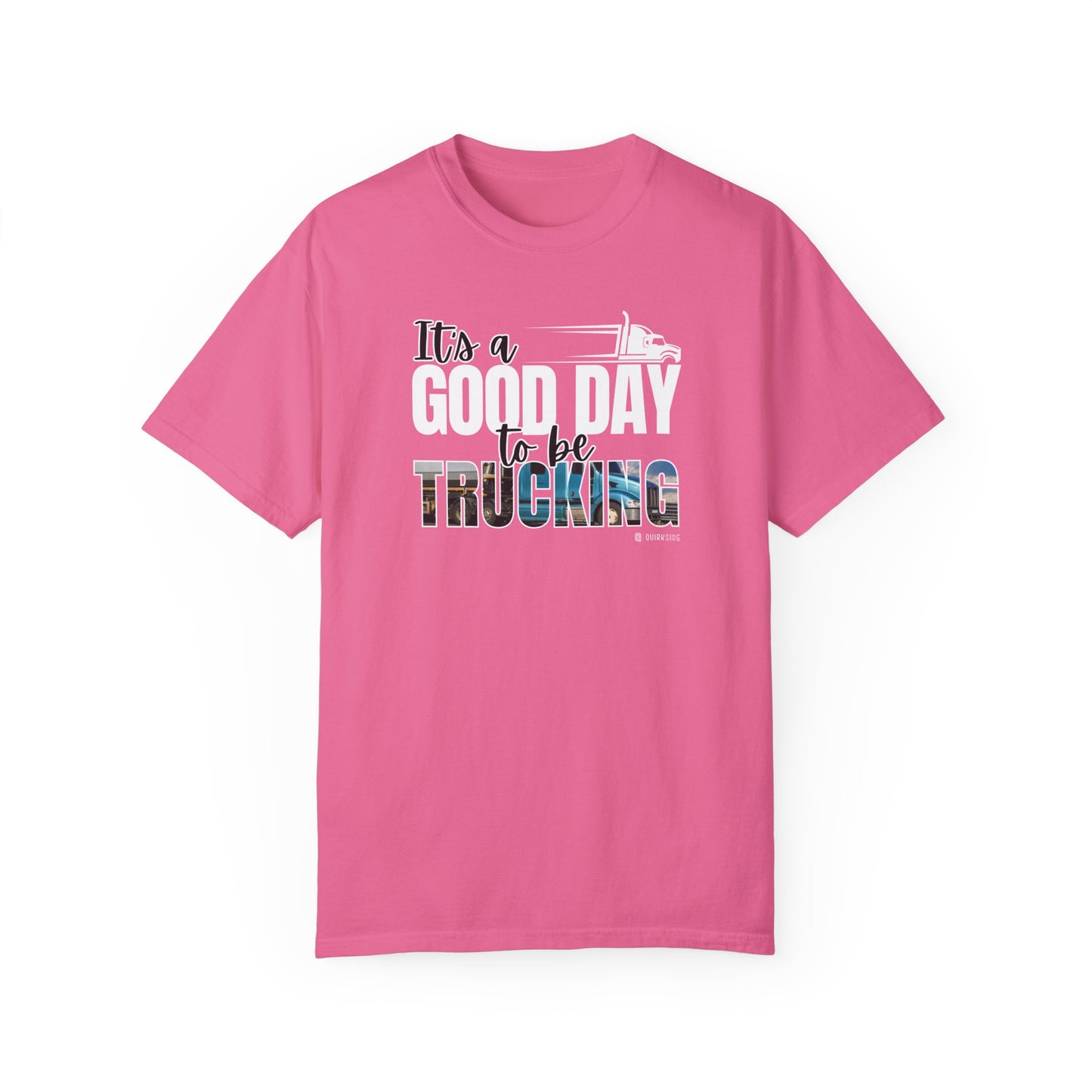 Trucking T-shirt, Truckers Tee, Highway Driver Shirt, On The Road Top, Unisex Tee, Comfortable Garment-Dyed Shirt