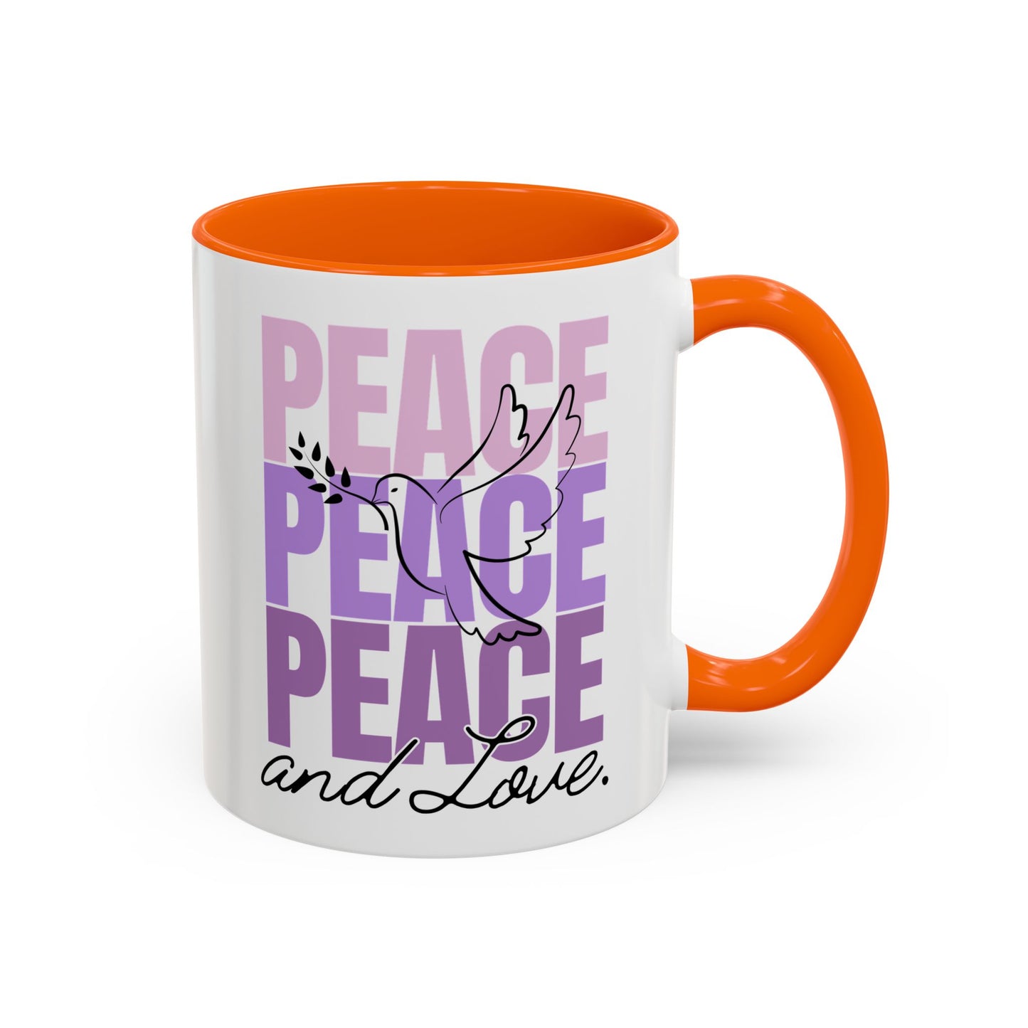 Peace and Love Accent Mug