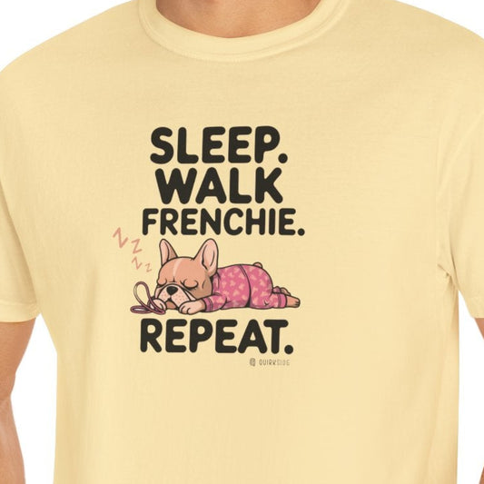 French Bulldog Lover Unisex Garment-Dyed T-shirt, Dog Parent Tee, Cute Bulldog Shirt, Pet Lover Top, Animal Graphic Tee