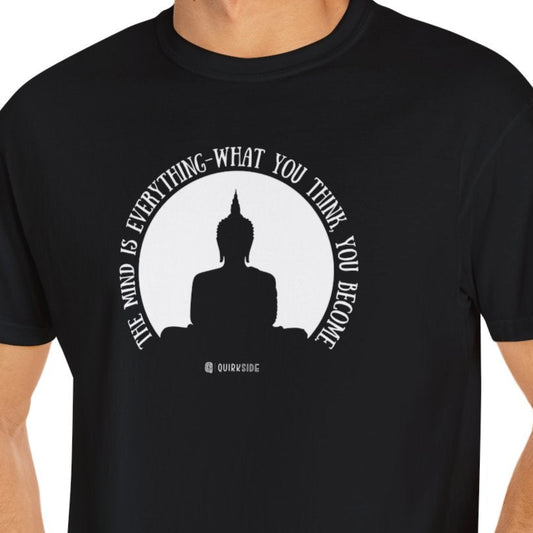 Buddha Quote Mind Power T-shirt, Inspirational Tee, Positive Thinking Shirt, Meditation Top, Unisex Graphic Apparel