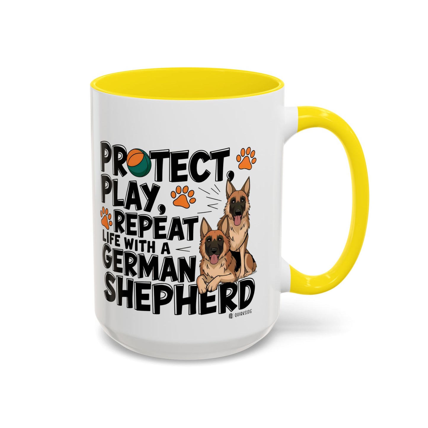 German Shepherd Lover's Accent Coffee Mug - Perfect Gift for Dog Owners, Pet Lovers, Birthdays, Holidays, Home Decor