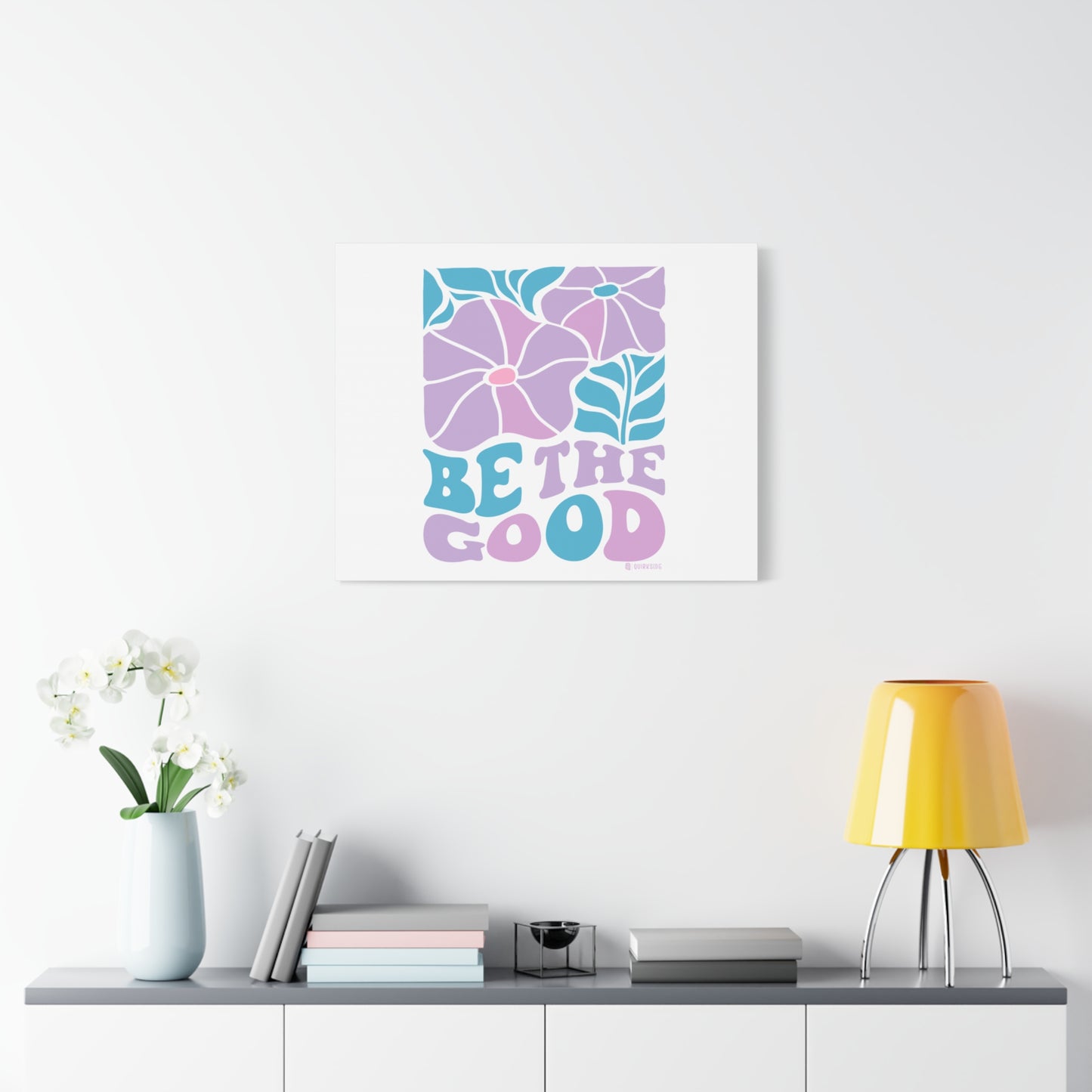 Inspirational Wall Art Canvas, Positive Vibes Home Decor, 'Be The Good' Motivational Artwork, Gift for Home, Office or Nursery