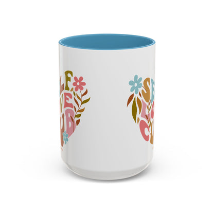 Self Love Club Coffee Mug - Empowering Floral Design, Great for Gifts, Self-Care, Friends, Motivational Mugs