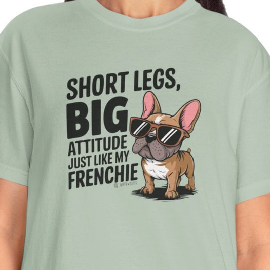 French Bulldog Lover Unisex Garment-Dyed T-shirt, Dog Parent Tee, Cute Bulldog Shirt, Pet Lover Top, Animal Graphic Tee