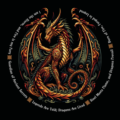 Dragon Power Unisex T-shirt, Magical Inner Strength Statement Tee, Mythical Legend Apparel, Inspirational Dragon Tee, Power of Fire Tee - Quirkside Creations