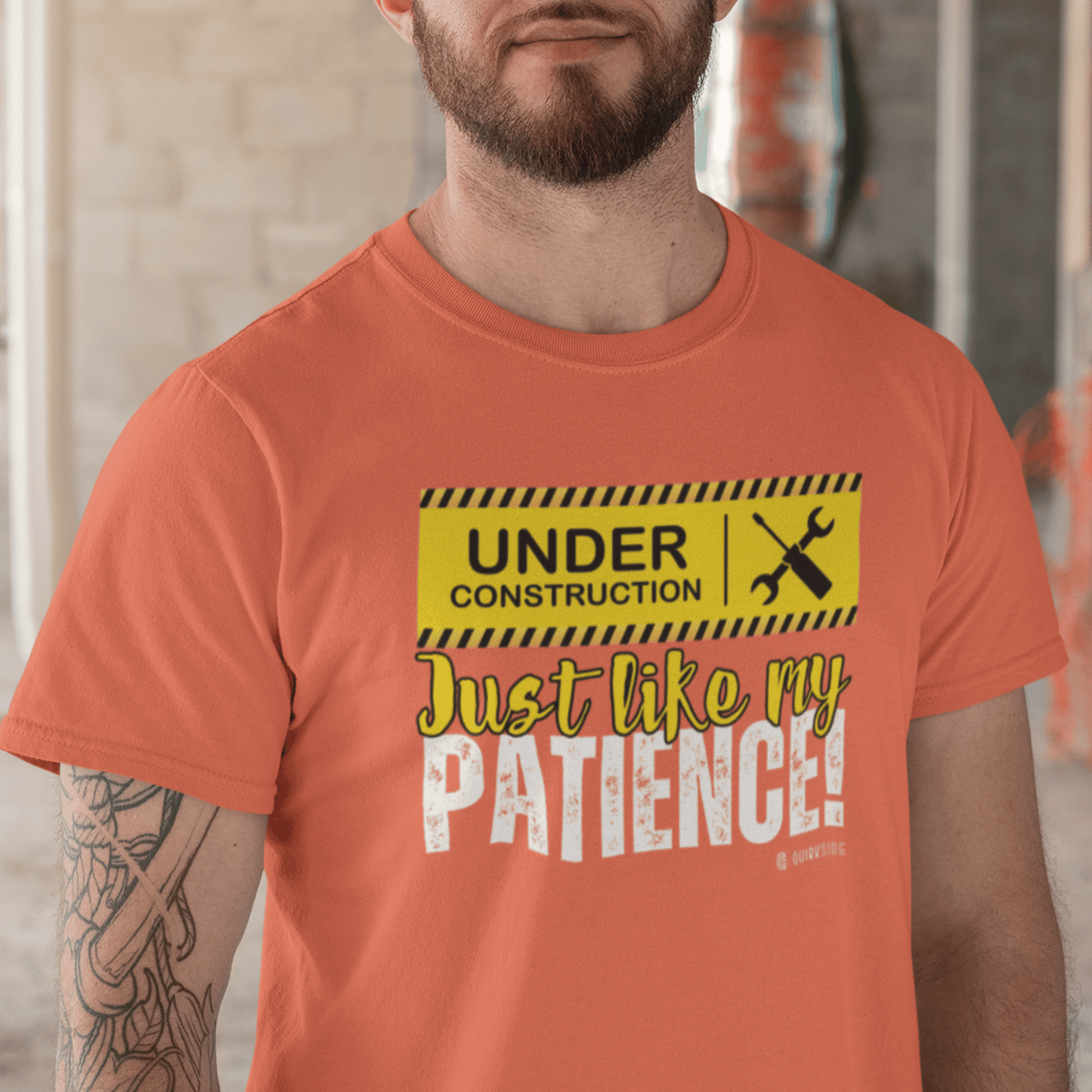 Construction Worker Funny Under Construction Patience Unisex Garment-Dyed T-shirt, Tee, Gift for Builder, Work in Progress Shirt,