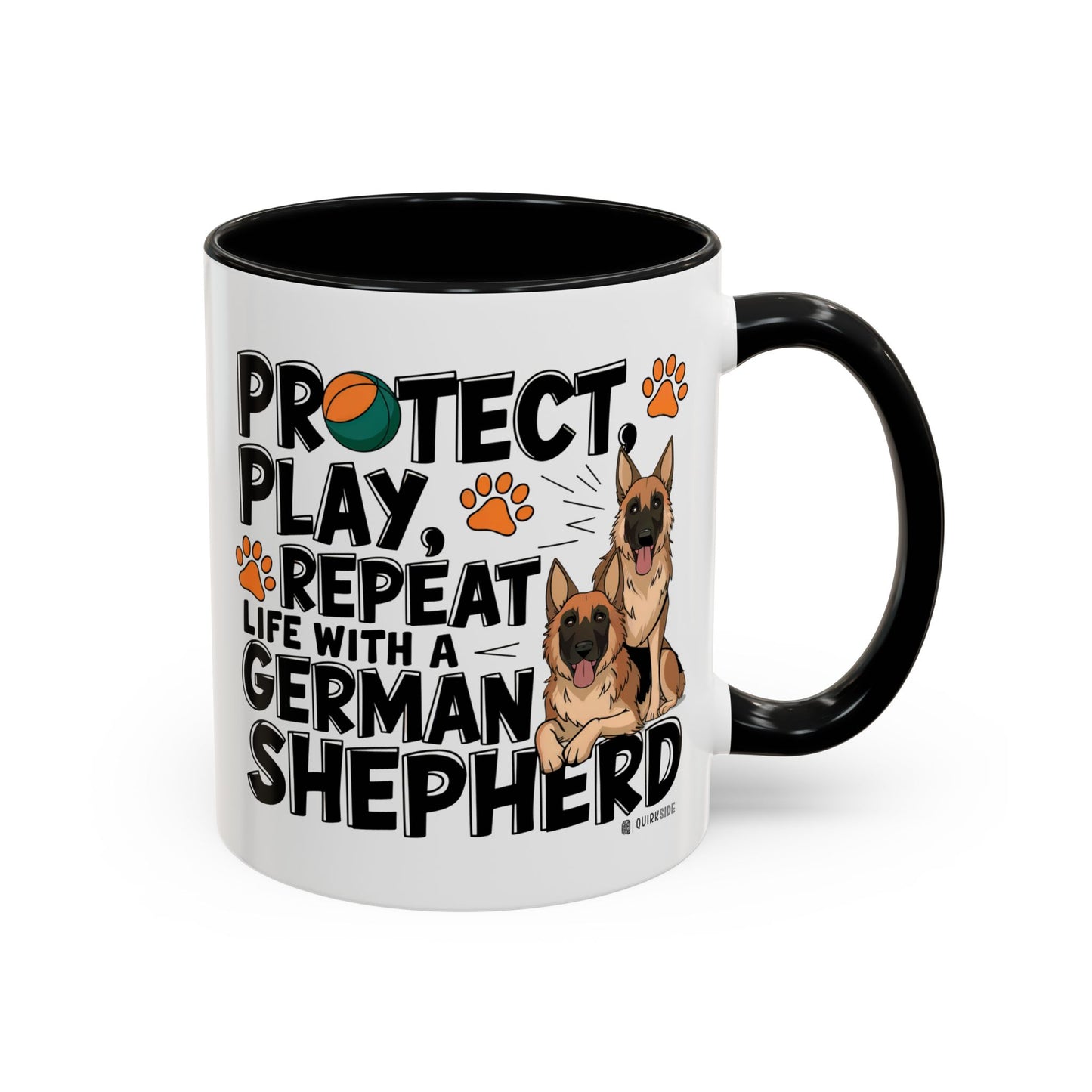 German Shepherd Lover's Accent Coffee Mug - Perfect Gift for Dog Owners, Pet Lovers, Birthdays, Holidays, Home Decor