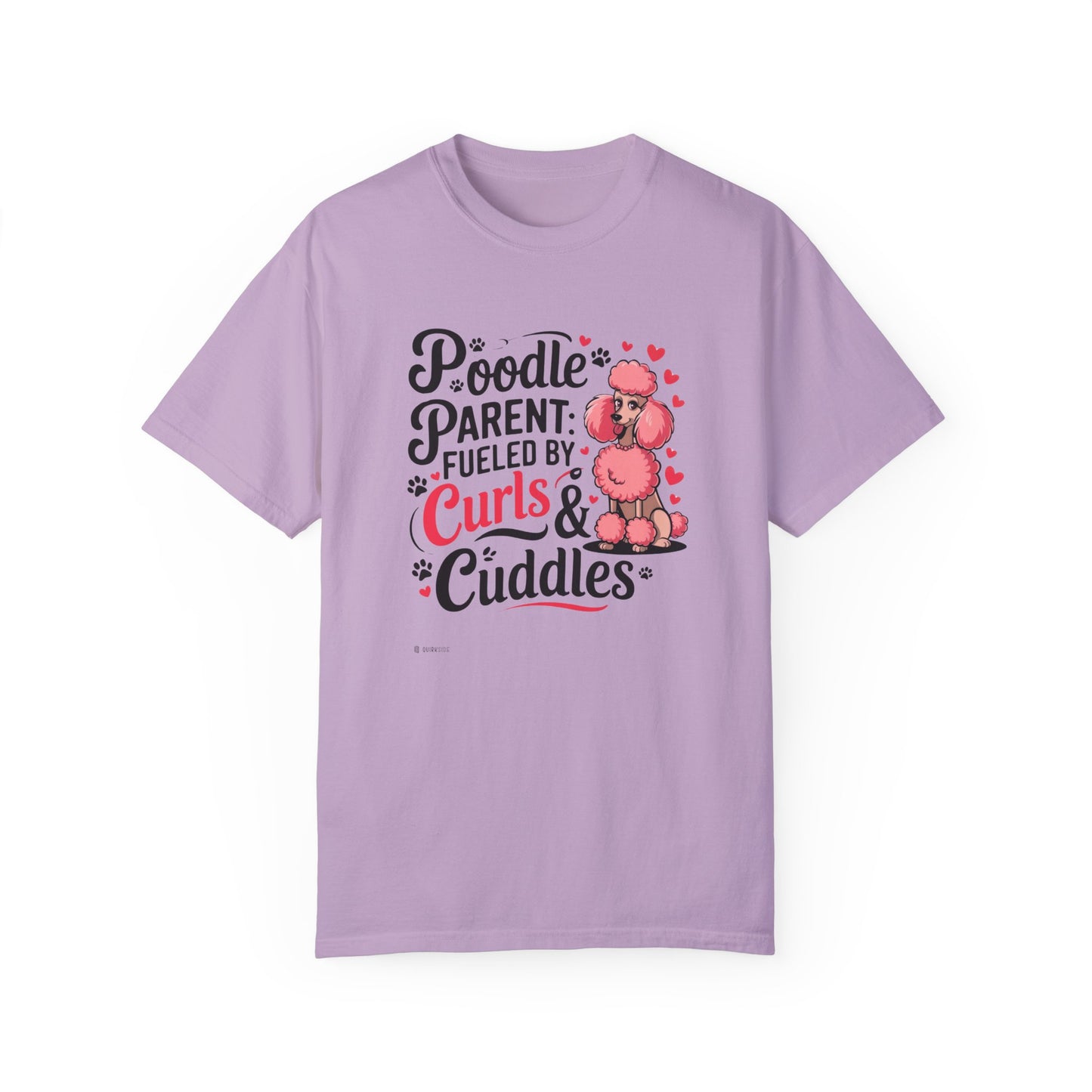 Poodle Lover T-shirt, Dog Owner Shirt, Cute Unisex Tee, Garment-Dyed Top, Dog Mom Dad Gift, Pet Lover Apparel, Animal Graphic Tee
