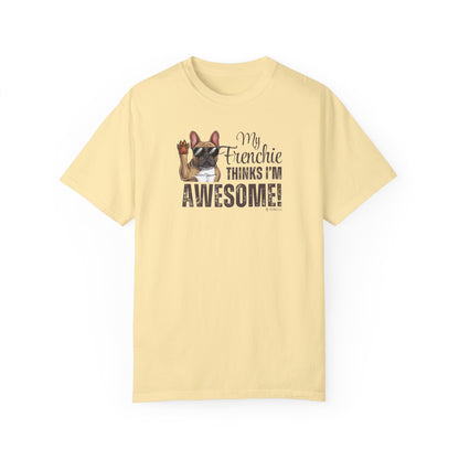 French Bulldog Lover Unisex Garment-Dyed T-shirt, Dog Parent Tee, Cute Bulldog Shirt, Pet Lover Top, Animal Graphic Tee