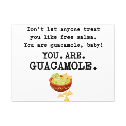 Guacamole Quote Canvas Art, Kitchen Decor, Funny Wall Art, Gift for Foodies, Home Decoration