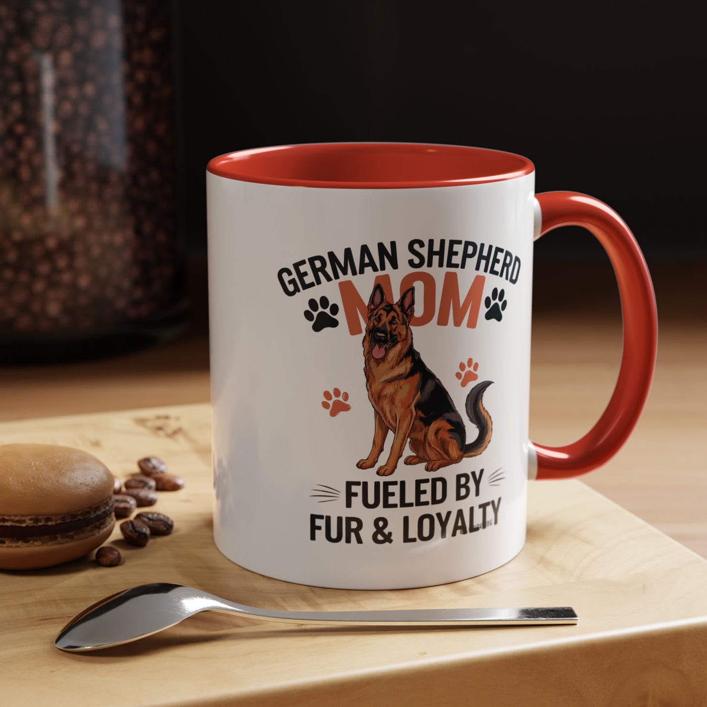 German Shepherd Mom Accent Coffee Mug: Perfect Gift for Dog Lovers, Pet Owners, Dog Enthusiasts, Animal Lovers