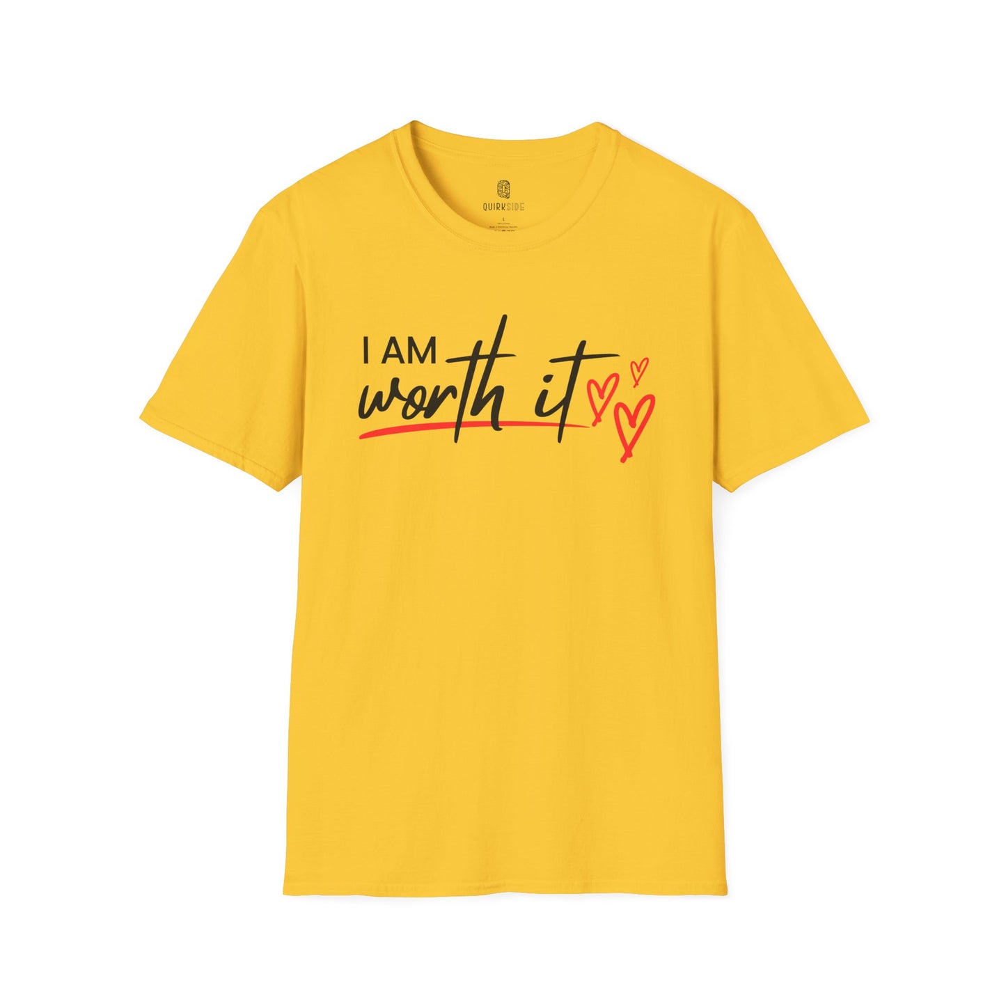 Self Worth Inspirational Unisex T-Shirt, Confidence Boosting Tee, Motivational Quote Shirt, Positive Affirmation Top, Self Love Graphic Tee - Quirkside Creations