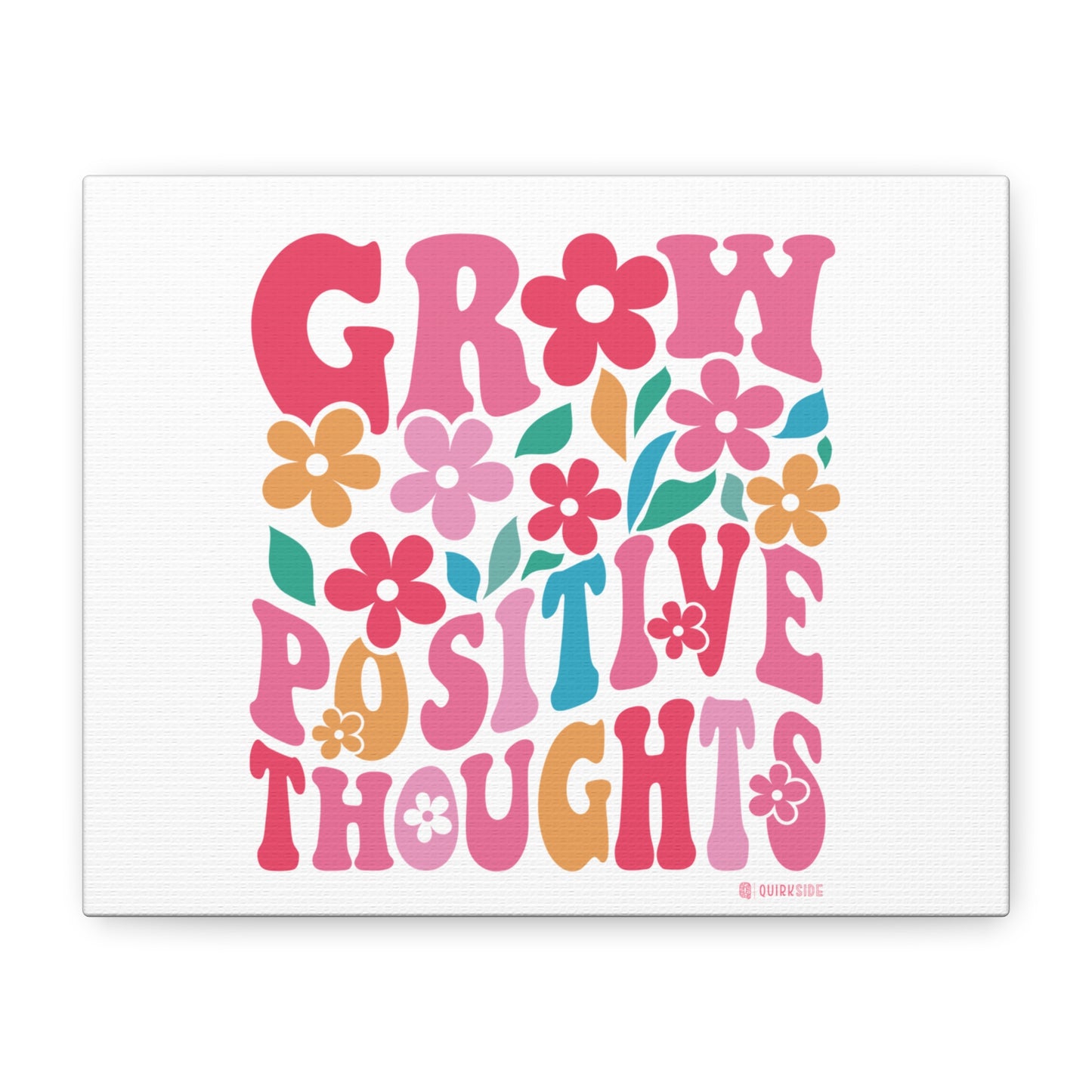 Positive Thoughts Canvas Wall Art, Grow Positive Thoughts Home Decor, Flower Wall Decor, Gift for Encouragement, Motivational Artwork, [...]