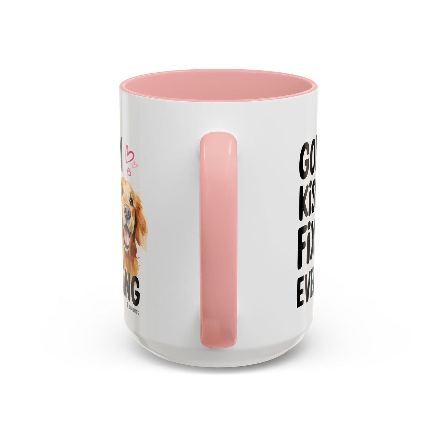 Golden Kisses Fix Everything Mug, Dog Lover Gift, Pet Owner Coffee Cup, Cute Animal Lover Mug, Fun Pet Quote Mug