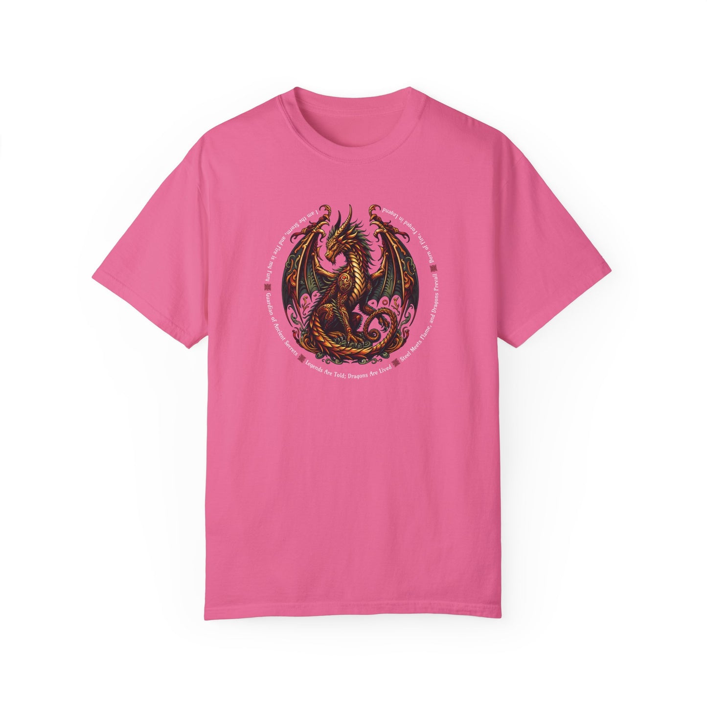 Dragon Power Unisex T-shirt, Magical Inner Strength Statement Tee, Mythical Legend Apparel, Inspirational Dragon Tee, Power of Fire Tee - Quirkside Creations