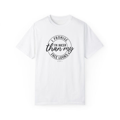 Funny Nice Person Inside Statement, Unisex Garment-Dyed T-shirt, Humorous Tee, Sarcastic Graphic Shirt, Unique Gift Idea, Cool Top - Quirkside Creations