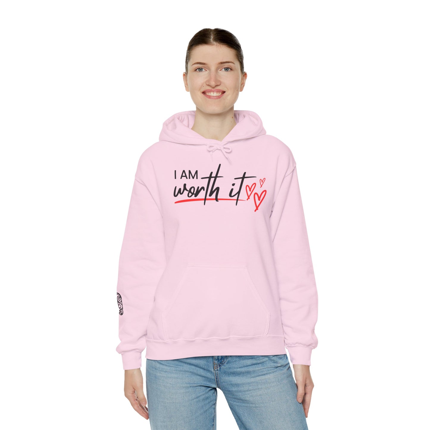 Empowerment Graphic Hoodie, Self Worth Sweatshirt, You Are Worth It Pullover, Inspirational Unisex Hoodie, Motivational Graphic Jumper - Quirkside Creations