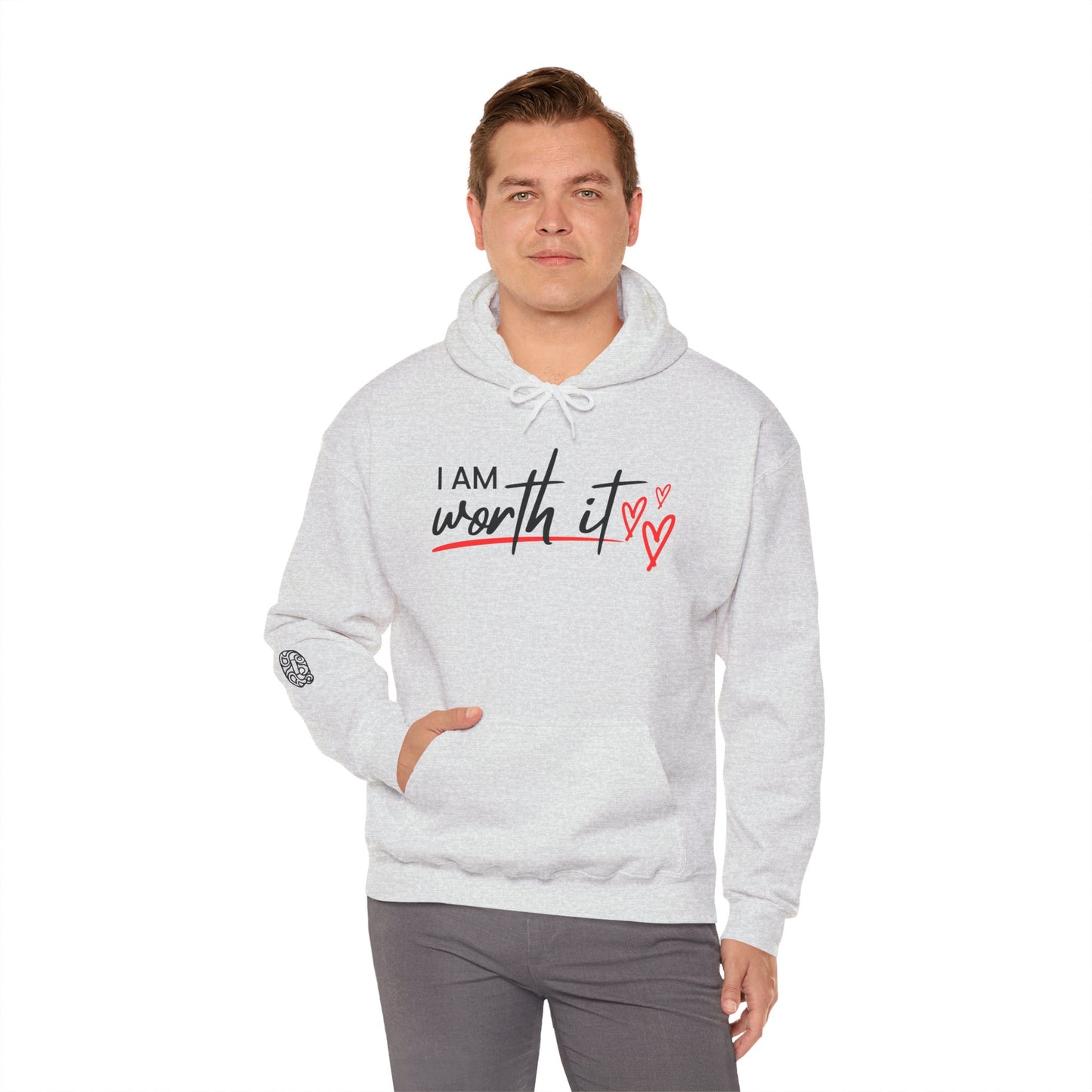 Empowerment Graphic Hoodie, Self Worth Sweatshirt, You Are Worth It Pullover, Inspirational Unisex Hoodie, Motivational Graphic Jumper - Quirkside Creations