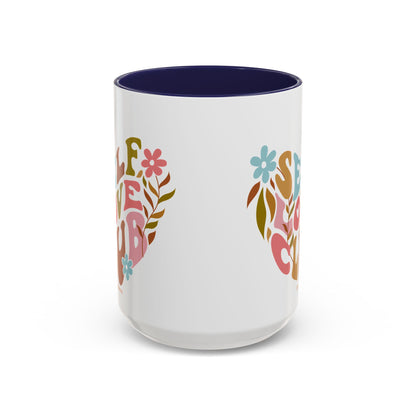 Self Love Club Coffee Mug - Empowering Floral Design, Great for Gifts, Self-Care, Friends, Motivational Mugs