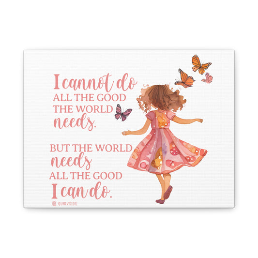 Inspirational Wall Art Canvas, Motivational Home Decor, Butterfly Quote Print, Gift for Her, Positive Vibes Wall Decor