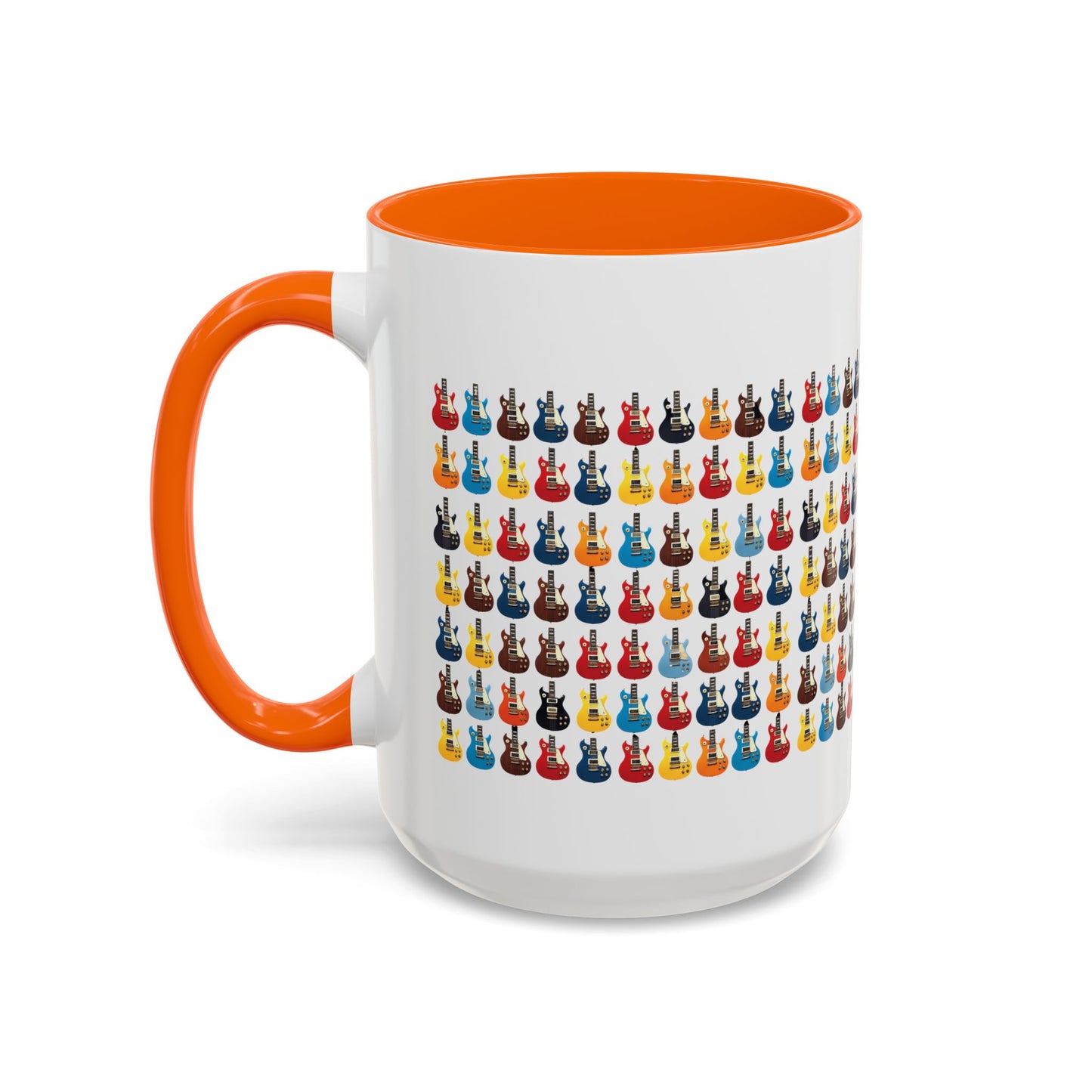 Coffee Mug - Wall of Guitars Design - Music Lover Gift
