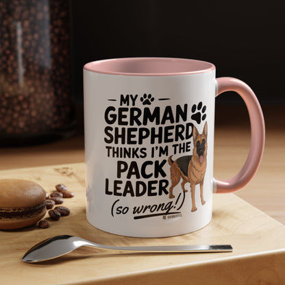 Funny German Shepherd Coffee Mug, Dog Lover Gift, Pet Owner Mug, Pack Leader Humor, 11oz, 15oz