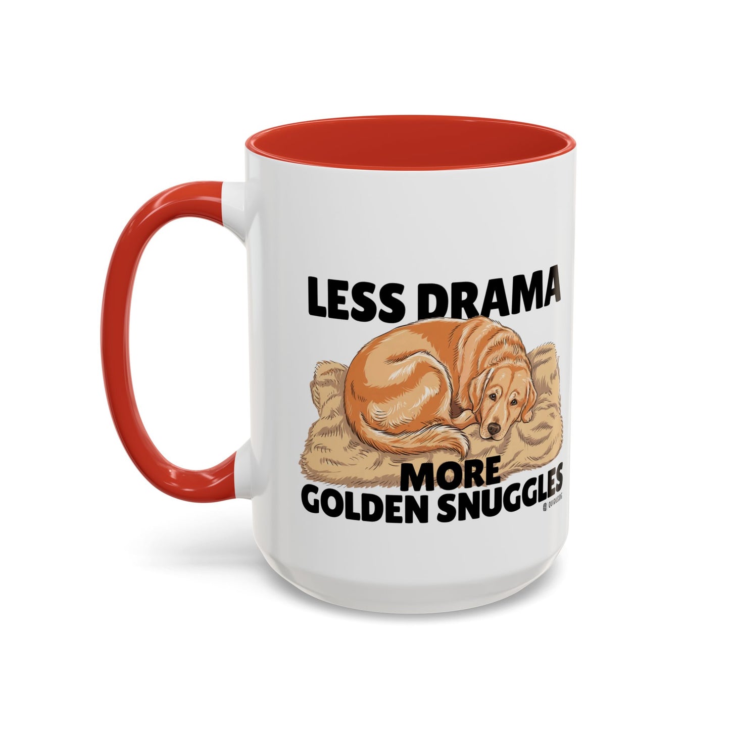 Golden Snuggles Coffee Mug - Less Drama More Snuggles, Dog Lover Gift, Perfect for Home, Funny Dog Mug, Pet Owner Treat