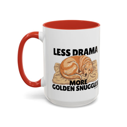 Golden Snuggles Coffee Mug - Less Drama More Snuggles, Dog Lover Gift, Perfect for Home, Funny Dog Mug, Pet Owner Treat