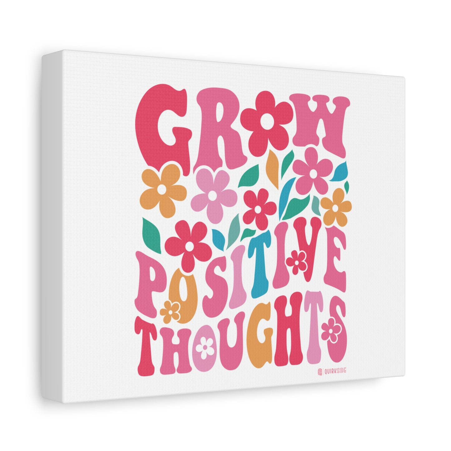 Positive Thoughts Canvas Wall Art, Grow Positive Thoughts Home Decor, Flower Wall Decor, Gift for Encouragement, Motivational Artwork, [...]