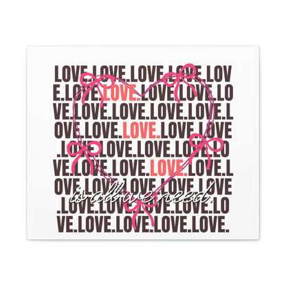 Love-Themed Canvas Art, Heart Wall Decor, Valentine's Gift, Romantic Home Decor, Engagement Present