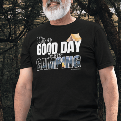 Premium Unisex Camping Enthusiast T-shirt - Great Day to Go Camping Design