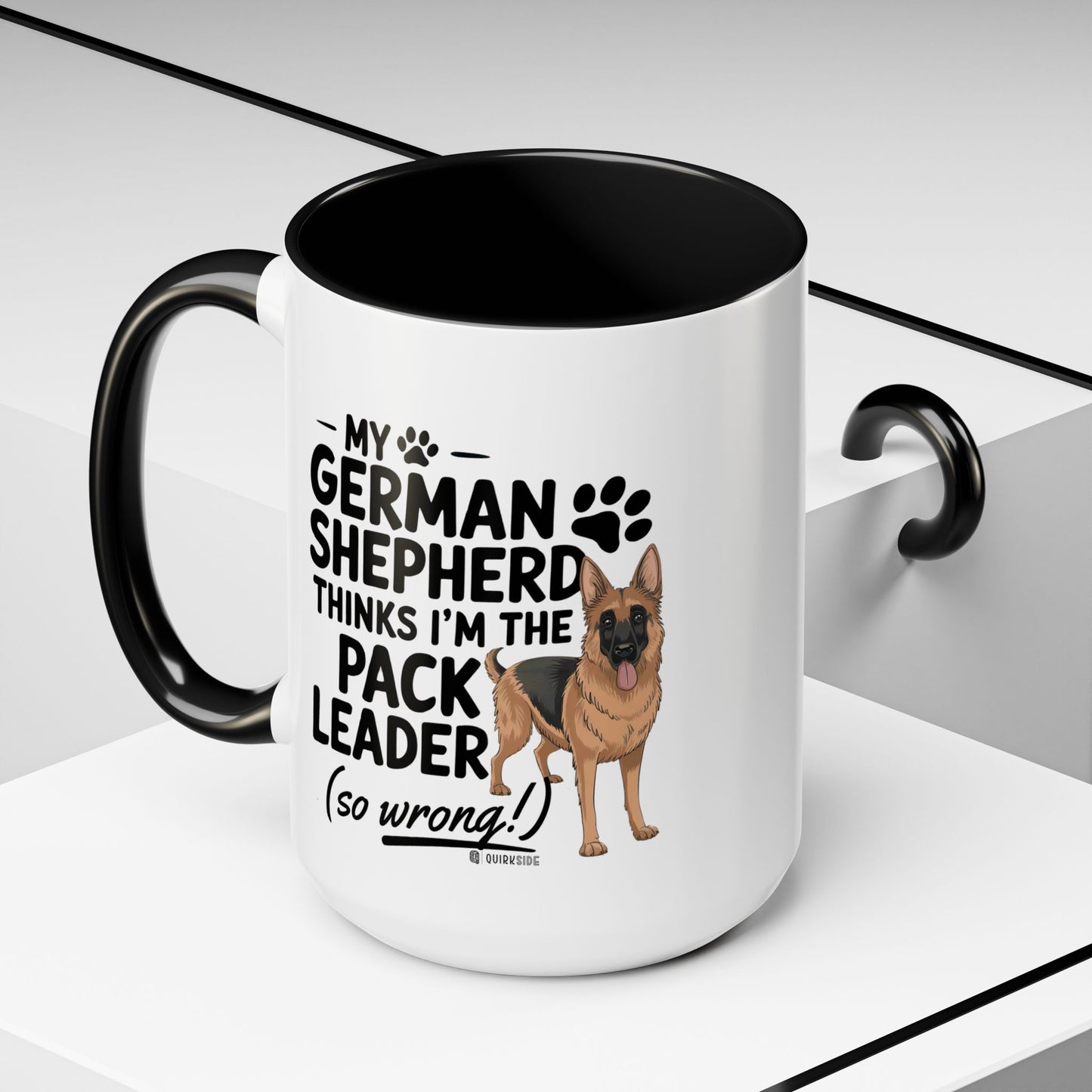 Funny German Shepherd Coffee Mug, Dog Lover Gift, Pet Owner Mug, Pack Leader Humor, 11oz, 15oz