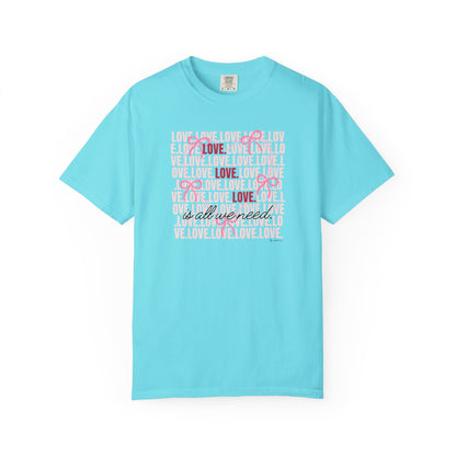 Peaceful Vibes Unisex T-shirt, Kindness Love Tee, Inspirational Shirt, Positivity Apparel, Comfortable Garment-Dyed Top