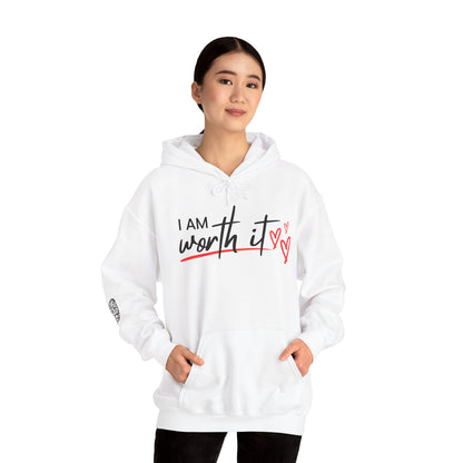 Empowerment Graphic Hoodie, Self Worth Sweatshirt, You Are Worth It Pullover, Inspirational Unisex Hoodie, Motivational Graphic Jumper - Quirkside Creations