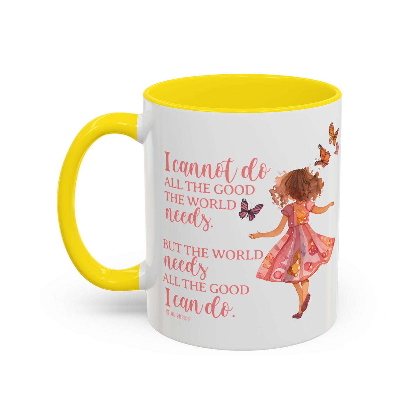 Whimsical Butterfly Accent Coffee Mug, Floral Mug, Gift for Her, Boho Decor, Butterfly Lovers, Inspirational Coffee Cup