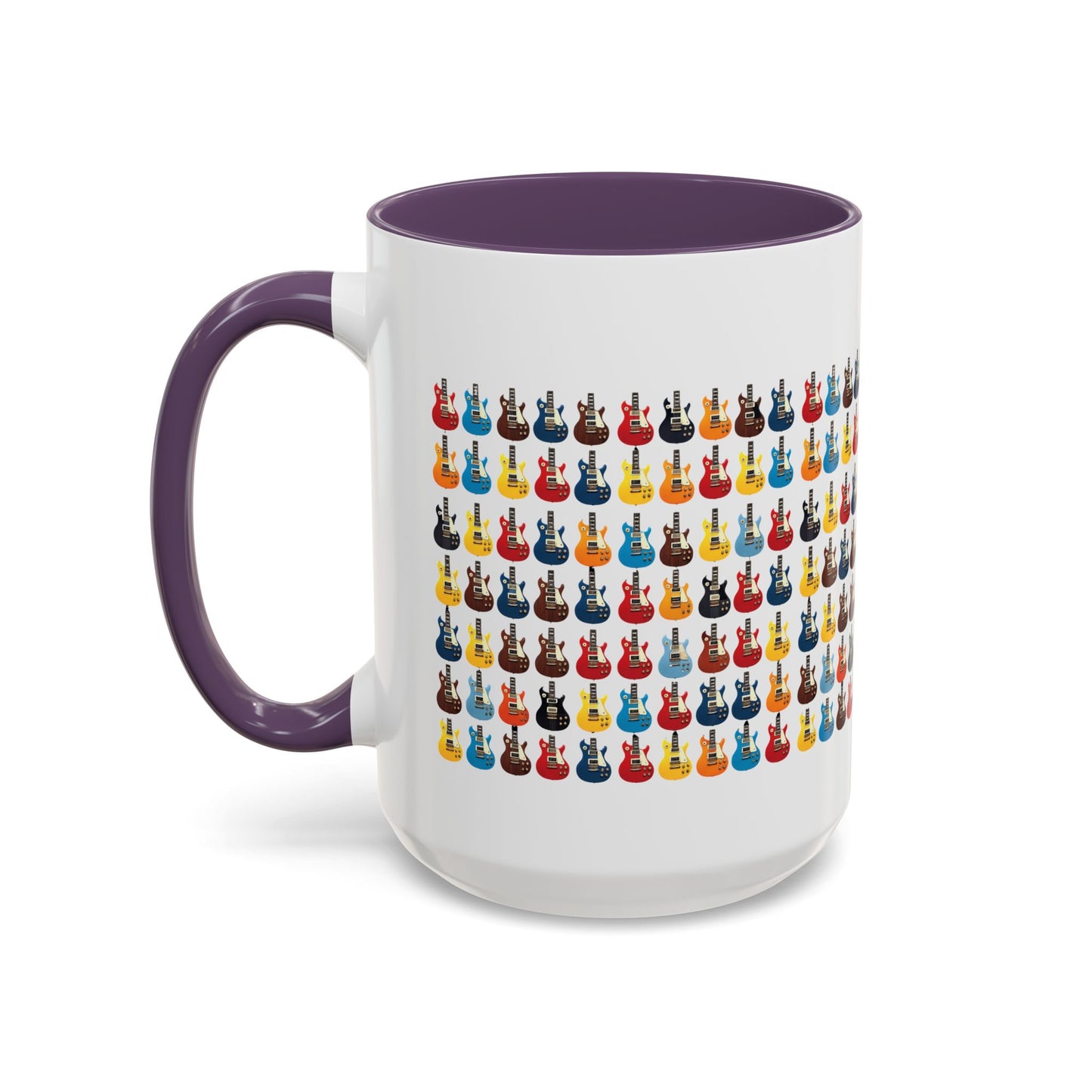 Coffee Mug - Wall of Guitars Design - Music Lover Gift