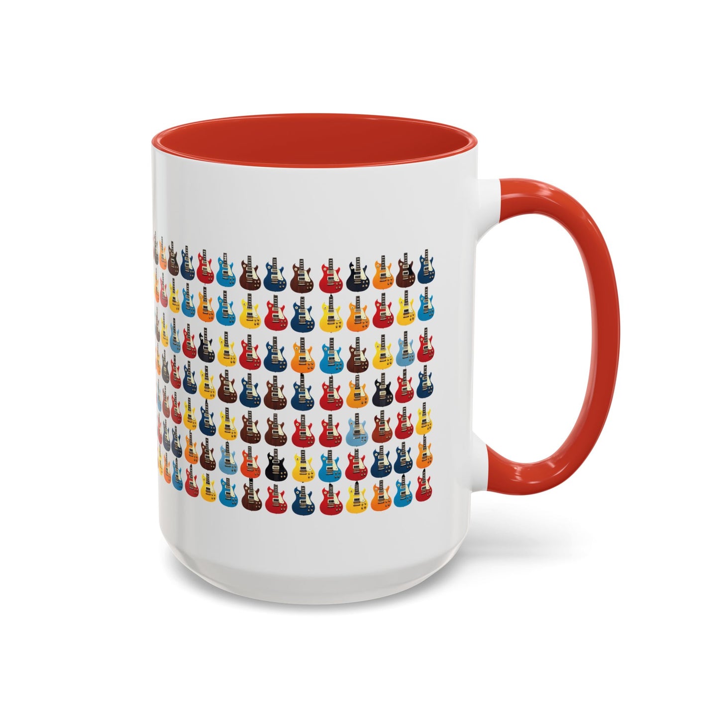 Coffee Mug - Wall of Guitars Design - Music Lover Gift