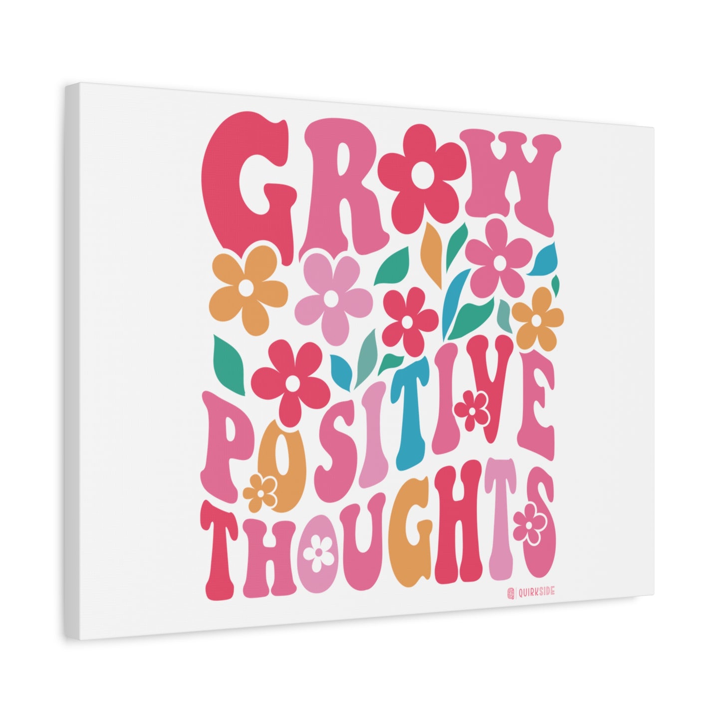 Positive Thoughts Canvas Wall Art, Grow Positive Thoughts Home Decor, Flower Wall Decor, Gift for Encouragement, Motivational Artwork, [...]