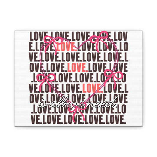 Love-Themed Canvas Art, Heart Wall Decor, Valentine's Gift, Romantic Home Decor, Engagement Present