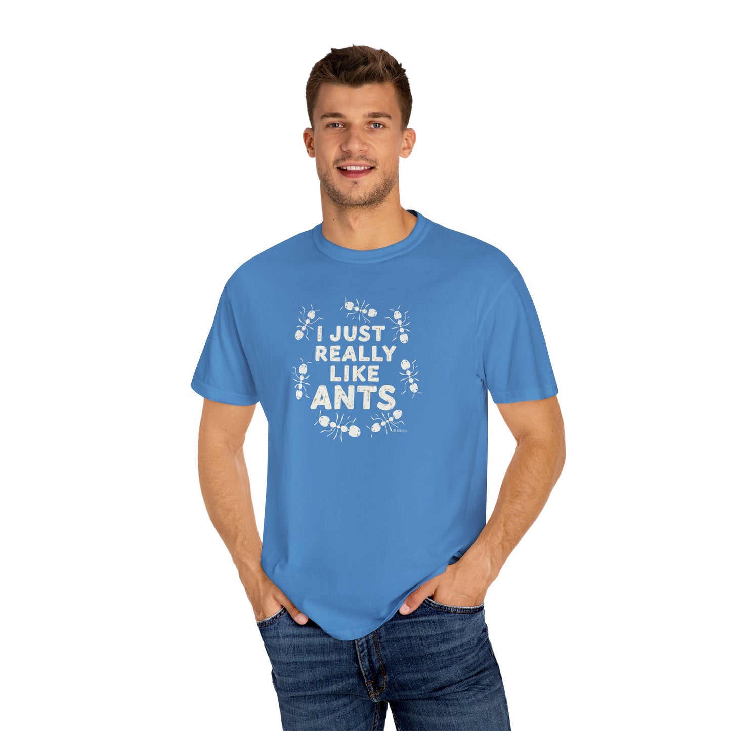 Funny Ant Lover Unisex Garment-Dyed T-shirt, Ant Enthusiast Gift, Insect Humor Tee, Ant Colony Shirt, Bug Lover Top