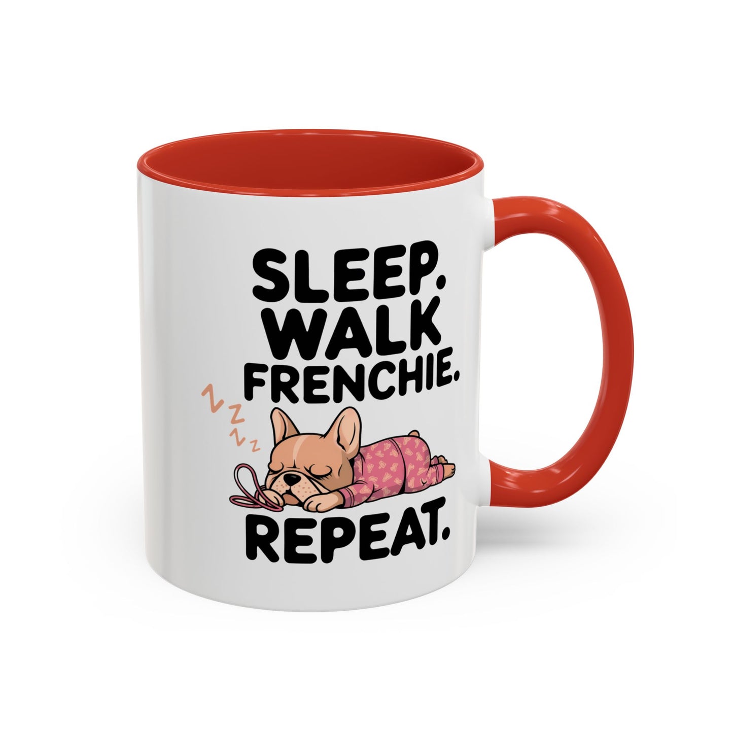 French Bulldog Coffee Mug with Cute Sleepy Design, Dog Lover Gift, Humorous Mug, Pet Owner Essentials, Frenchie Appreciation