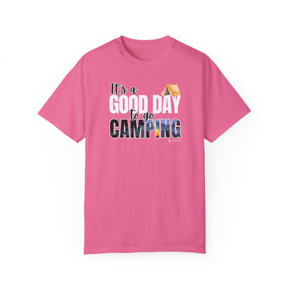 Premium Unisex Camping Enthusiast T-shirt - Great Day to Go Camping Design