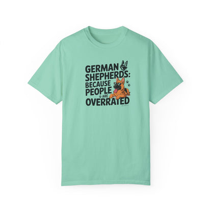 German Shepherd Dog Lover Unisex Garment-Dyed T-shirt, Parent Gift, Funny Dog Tee, Dog Mom Shirt, Gift for Dog Lovers